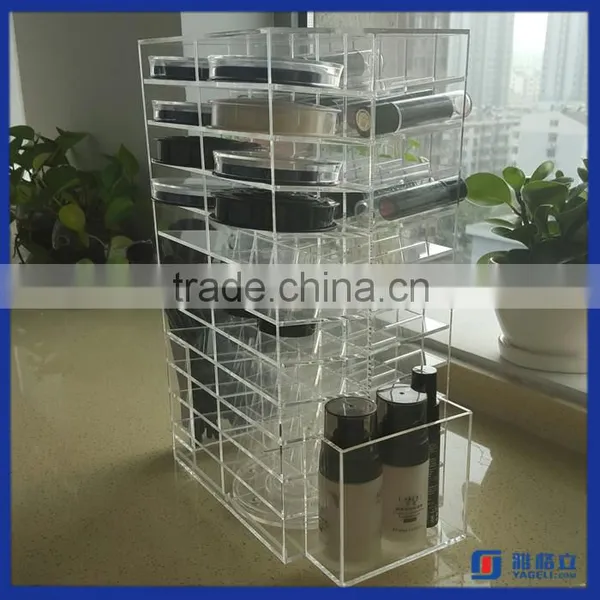 2016 Factory Directly Acrylic Spinning Lipstick Tower / Acrylic Lipstick Stand Holder Storage photo-2