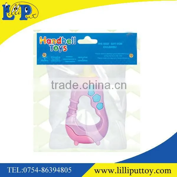 Non-toxic Plastic Handbell Baby Bottle Rattle Toy