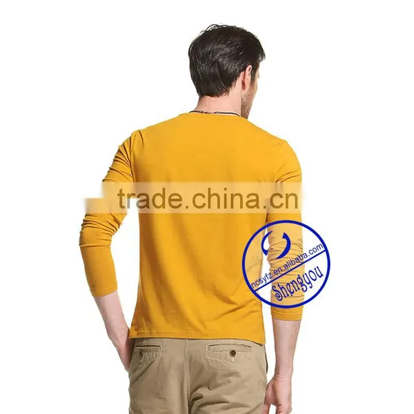 2015 China Supplier Custom Long Sleeve Mens Character Printing T-shirt Wholesale Clothing photo-3