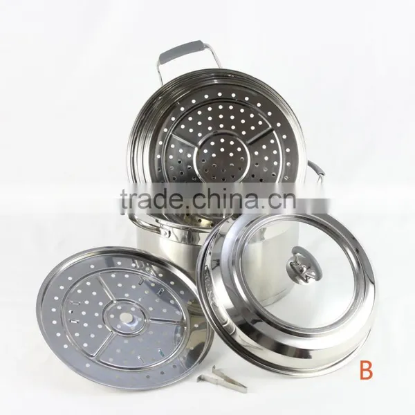 American Style Whole Multi-ply Stainless Cookware - Steamer Pot Series Stock Pot Steamer Pasta Cooker photo-6
