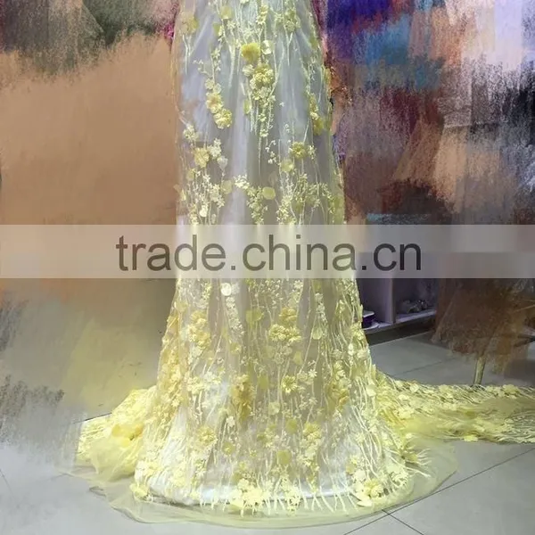 CL60099 Modern Design Good Quality 3d Flower Lace Embroidered Fabric,african French Lace Fabric photo-5