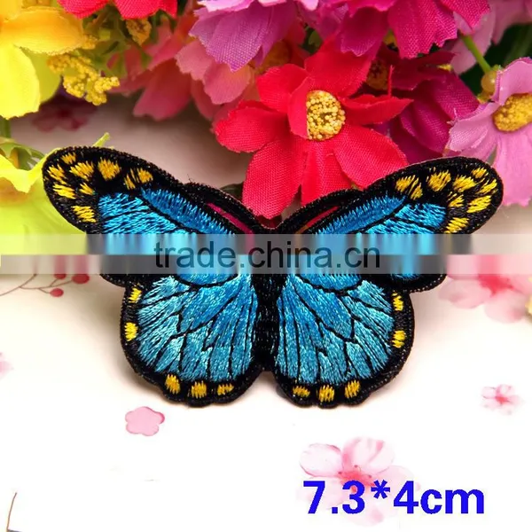 Custom Wholesale Colorful Butterfly Patches,Beautiful Embroidery Iron on Patches for Garment photo-5