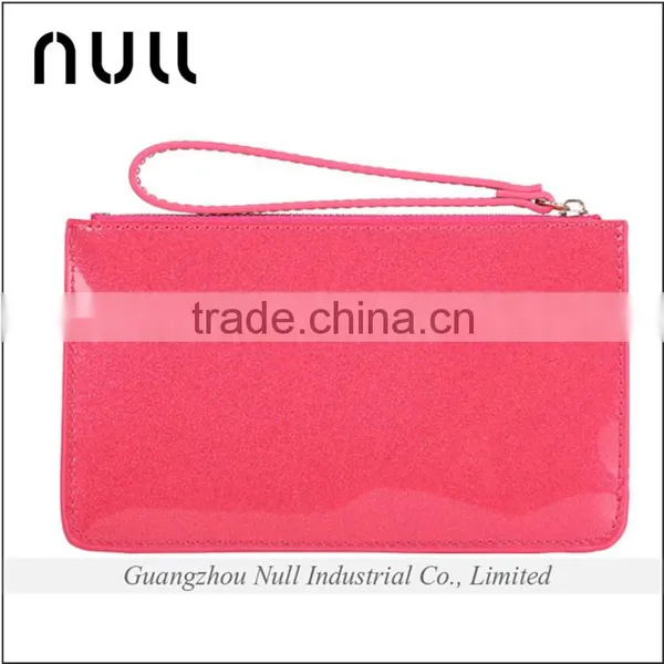 Hot Selling Candy Colorful Patent Leather Outside Pocket Zipper PU Wallet for Girl photo-3