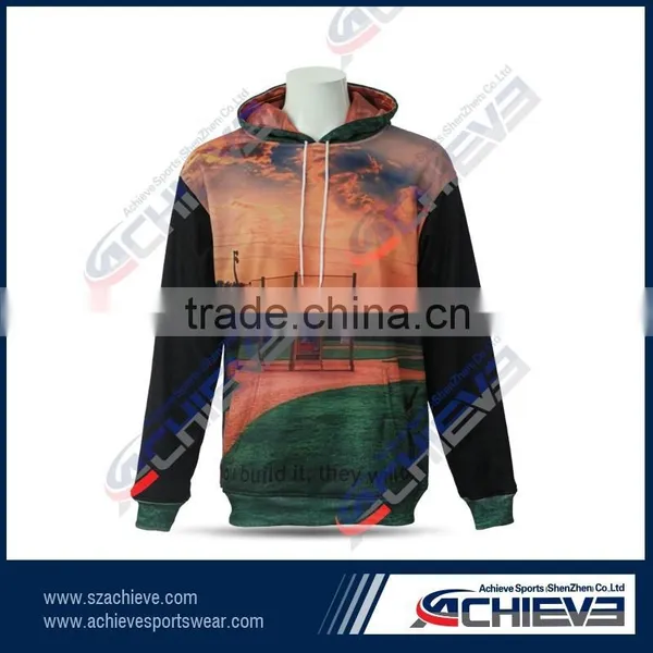 Custome Design Sublimation Long Sleeves High Quality Hoodies photo-2