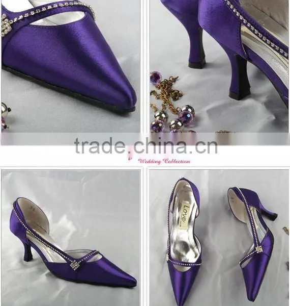 Grape Elegant and Mysterious Beaded WS-024 Bridal Wedding Shose