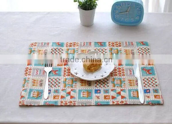 Carrousel and Geometrical Linen Cotton Tea Towel