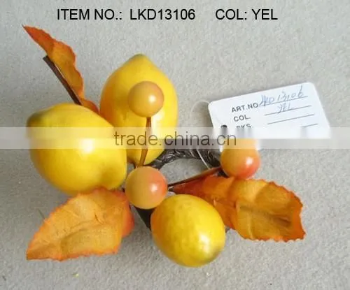 Artificial Handmade Foam Lemons and Berries Napkin Ring photo-2