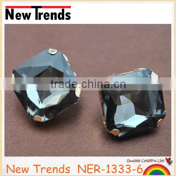 Fashion Imitation Jewelry Crystal Fashion Square Earring