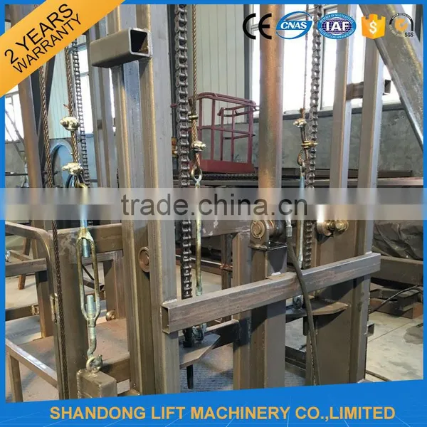 3.4m 1000kgs Guide Rail Hydraulic Lead Rail Freight Lift photo-6