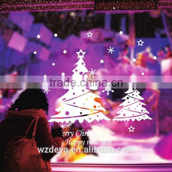 Christmas Tree Glass Vinyl Window Stickers photo-2