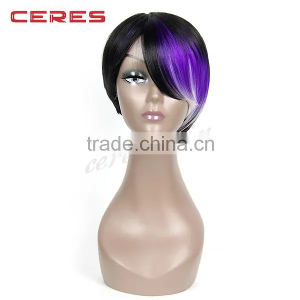 Ombre Shoulder Length Bob Women Wig, Toyokalon Synthetic Front Lace Wig, Fashion Women Curly Wig photo-2