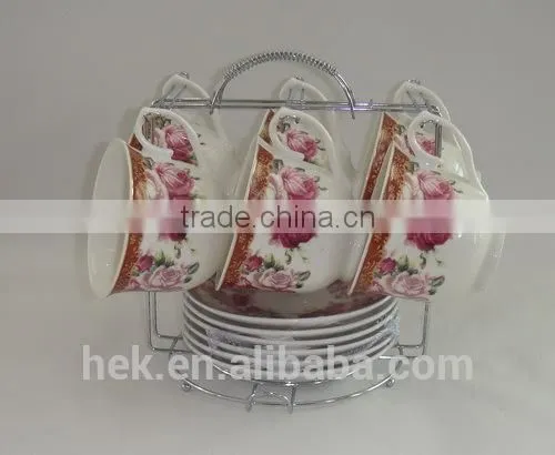 Flower Colored Tea Cup and Saucer Sets photo-6