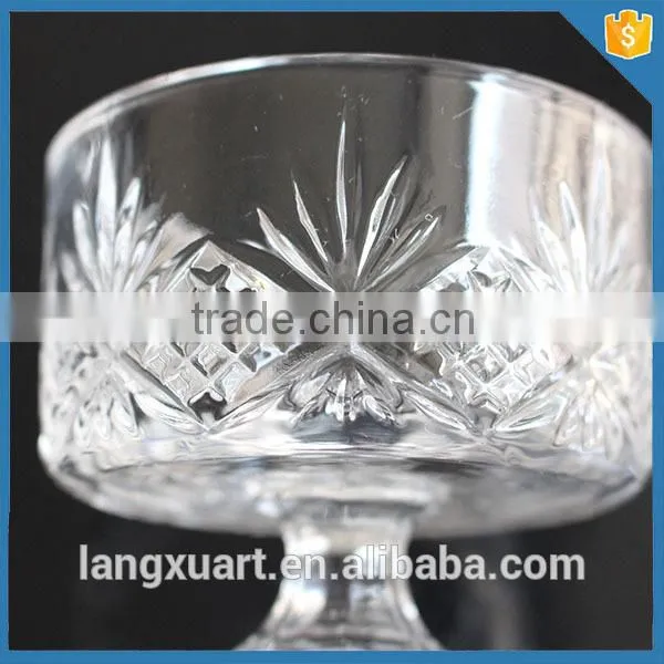 LXHY-G0102 Engraved Small Bulk Glass Ice Cream Bowl photo-3