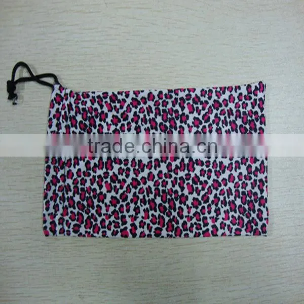 Fancy Colorful Drawstring Microfiber Travel Pouch photo-3