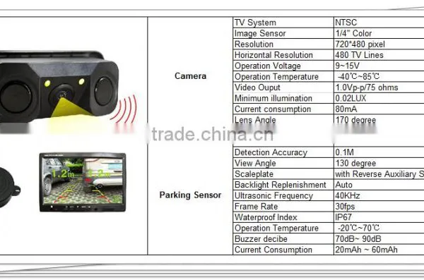 Waterproof High Resolution Car Parking Sensor System photo-6