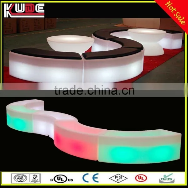 Popular Bar Stylish Rechargeable Plastic LED Bar Stool With Cusion photo-2
