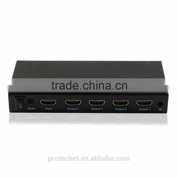 OEM China Supplier New Products 1X4 HDMI Splitter With IR 1080P 60Hz Cascaded 3D HDMI V1.3 HDMI Splitter 1 in 4 Out photo-2