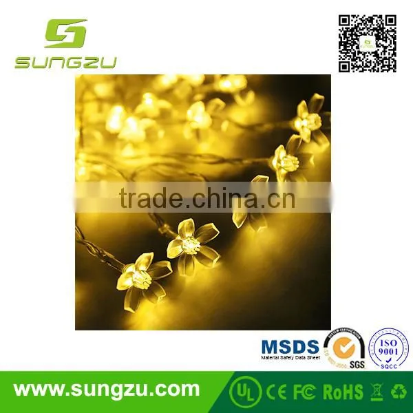Solar Plastic Flower Led Lights for Christmas Holiday Party Wedding Decoration photo-6