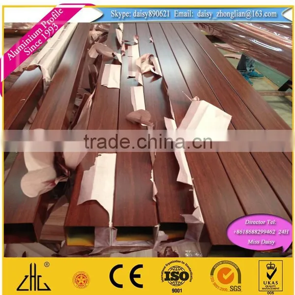 China Top Supplier Wooden Aluminium Profiles / Brilliance China Supplier OEM ISO9001, Wood Aluminium Profiles