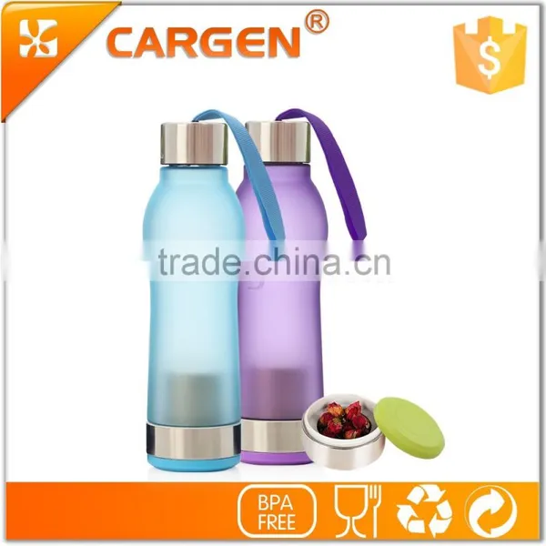 Strike and Leak Proof 600ml Frosted Plastic Tea Strainer Bottle photo-6