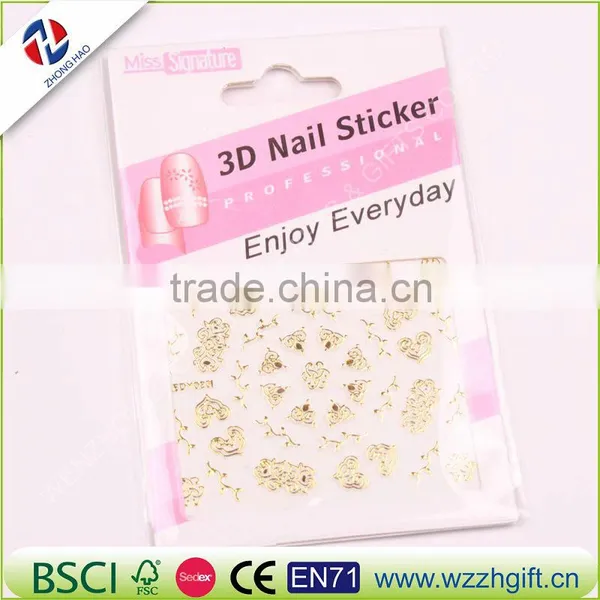 Nail Art Water Sticker Transfer Decal Gold Metallic Bow 3D Design Manicure Tips DIY Nail Foils Decorating Tools photo-4