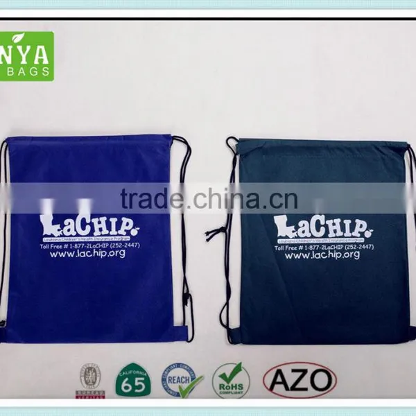 210d Polyester Drawstring Backpack,eco Friendly Custom Denim Bag Printing by Hot Transfer
