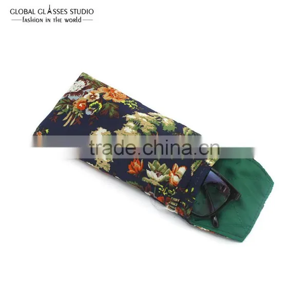 Very Soft Cloth Bag Sunglass Pouches Flower Design Chinese Style Pouch For Small Sunglass & Eyeglasses 85*175mm BDH09X photo-3
