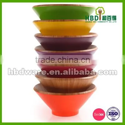 Good Quality Wooden Popcorn Bowls With Color Outside photo-4