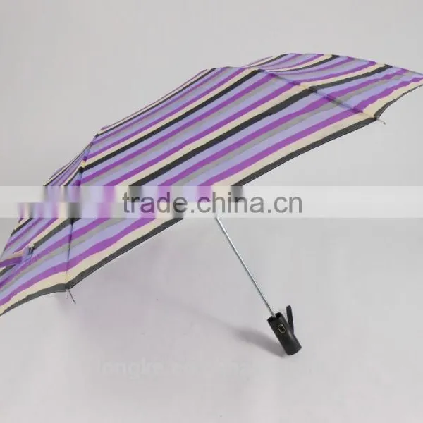 Striped Design Folding Umbrella 2 Fold Striped Patio Umbrellas photo-4
