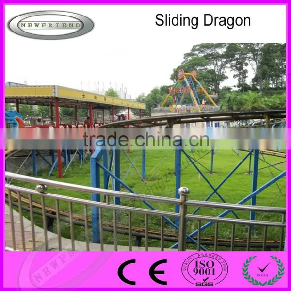 Funfair Kids and Adults Outdoor Amusement Park Rides Dragon Sliding Roller Coaster for Sale photo-4