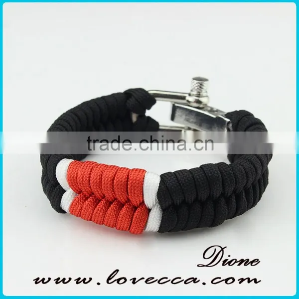Paracord Survival Bracelet Adjustable Buckle Bracelets for Outdoor Emergency photo-3