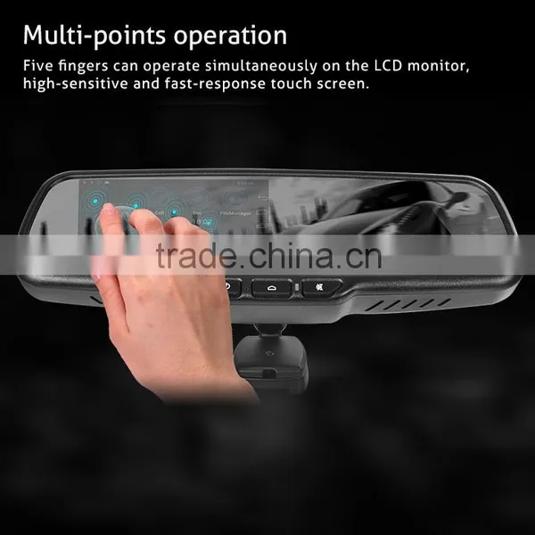 5.0 Inch Touch Screen Multifunctional Rear View Mirror Quad Core CPU Android 4.42system With OEM Bracket photo-2