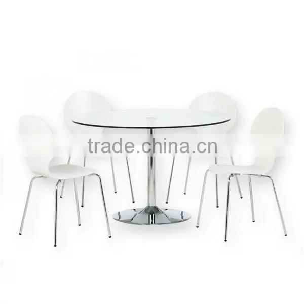 Kitchen Furniture Frosted Glass Top Dining Table photo-5