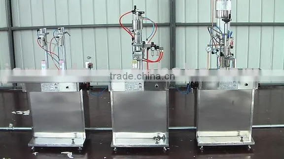800-1200 Can/hour Semi Automatic Aerosol Can Filling Machine