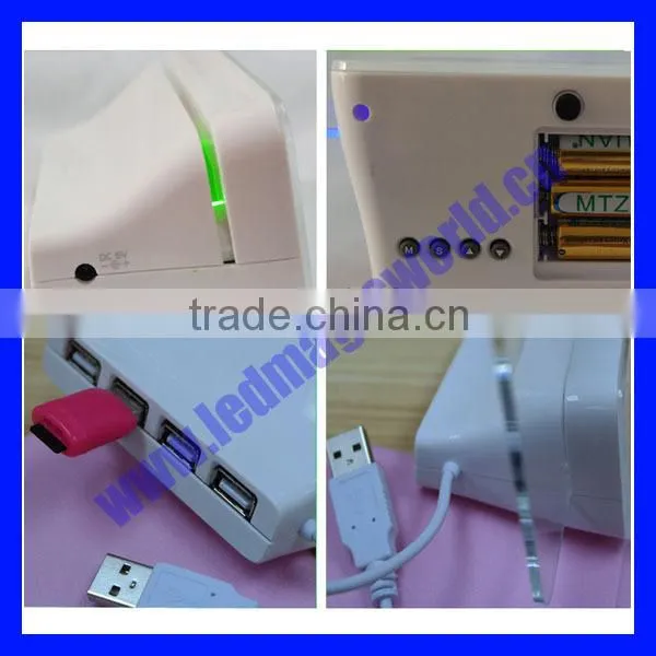 Home Electronic Sparkle Acrylic Alarm Clock LED Memo Board photo-6