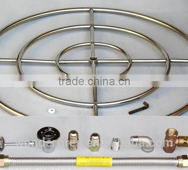 6" 12" 18" 24" 30" 36" Stainless Steel Fire Pit Burner Ring KIT Natural Gas photo-6