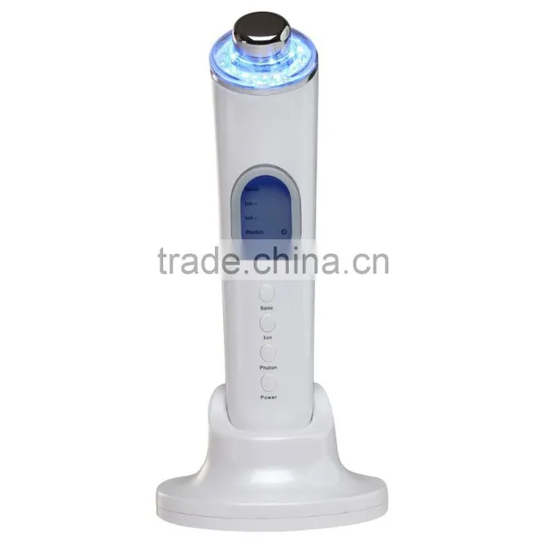 2016 5 in 1 Home Use Ultrasonic Ionic LED Light Therapy Equipment Ultrasonic Photon Galvanic Beauty Equipment photo-4