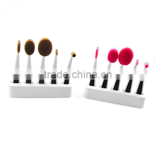 2017 HOT!!! 5pcs Synthetic Hair Makeup Brush Foundation Oval Toothbrush Makeup Brush photo-3