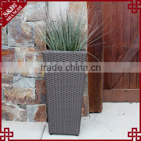Wholesale Resin Rattan Woven Large Garden Decor Stackable Planter photo-2