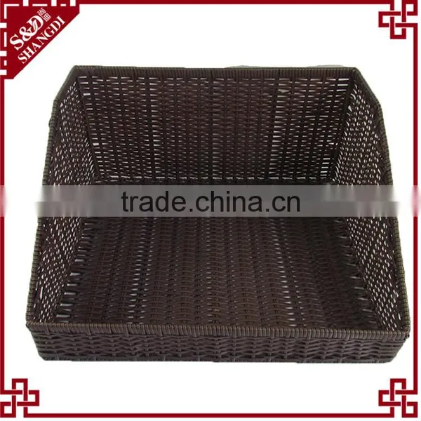 S&D Poly Rattan Supermarket Vegetable Fruit Display Basket Storage Basket