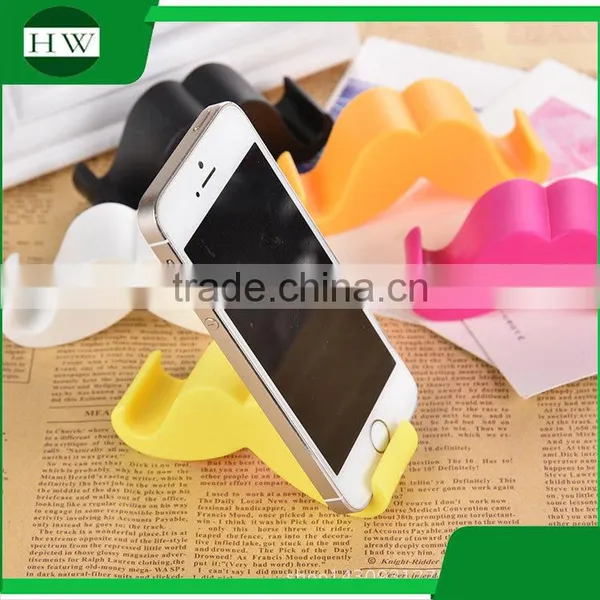 Multi Mini Plastic Portable Mustache Desktop Table Cell Mobile Phone Bracket Stand Support Holder photo-2