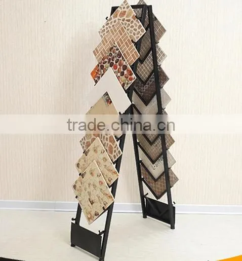 Hot Sale! Customized Floor Metal Tile Showroom Display Stand photo-2