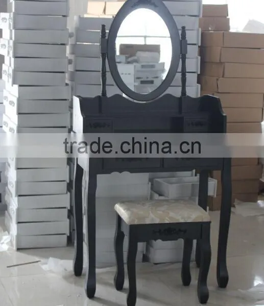 French Style Dressing Table With Mirror and Stool photo-2