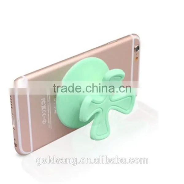 2015 New Customized Four Leaf Clove SiIliocne Sucktion Hooks Silicone Phone Holder photo-2