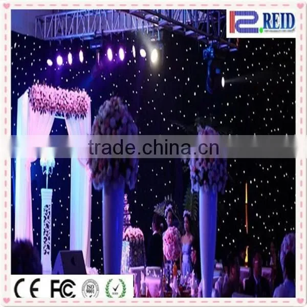 Soft White Black Curtain Stage Decoration Wedding Rgb Led Star Cloth for Party photo-2