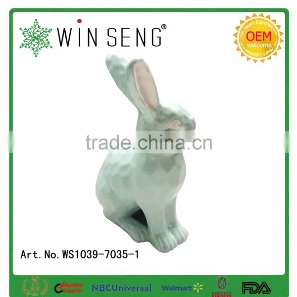Adorable Ceramic Bunny Rabbit Figurine Easterdecorations photo-4