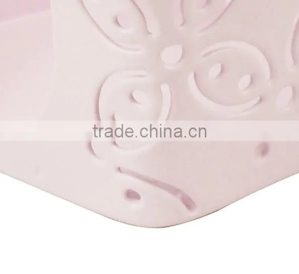 Pink Arc-shaped Metal Punched Office Desktop Note Holder photo-3