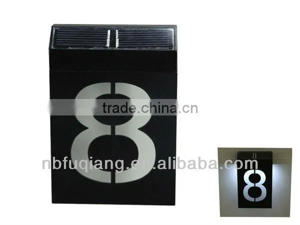 FQ-525 New Concise Design Led Address Lights Solar Doorplate With Solar House Numbers Light photo-2