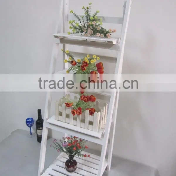 Solid Wooden Fold Flower Shelf photo-2