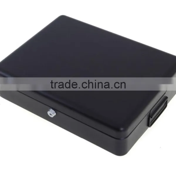 12" A4 Security Cash Document Storage Safety Deposit Secure Lock Key Safe Box Metal 462754 photo-2